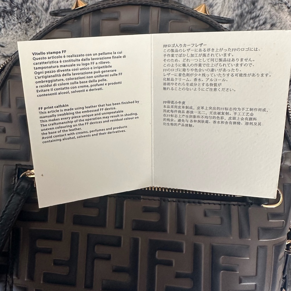 Fendi Mini Brown Leather Backpack, Perfect Condit… - image 5